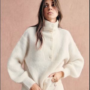 Sezane micky jumper in ecru in size XS